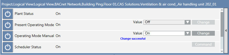 Controlling the Air Handling Unit Operating Mode
