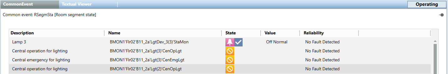 Common Event Table of Pending Notifications