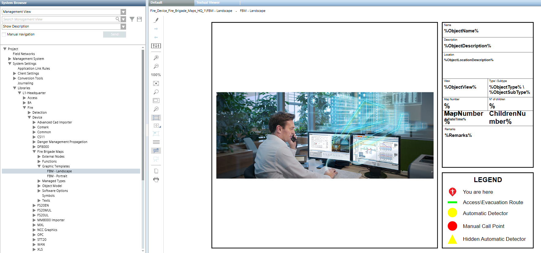 Fire Brigade Map – Landscape Graphic Template